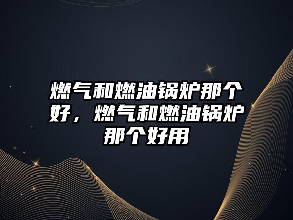 燃?xì)夂腿加湾仩t那個(gè)好，燃?xì)夂腿加湾仩t那個(gè)好用