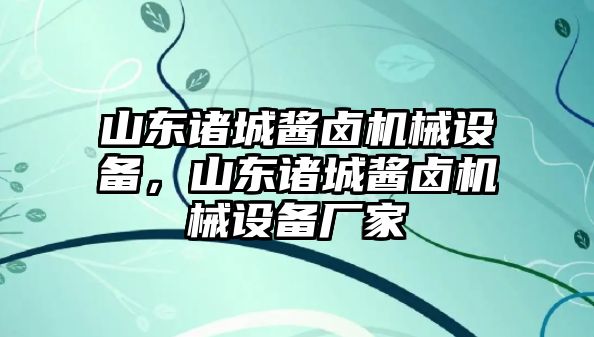 山東諸城醬鹵機械設備，山東諸城醬鹵機械設備廠家