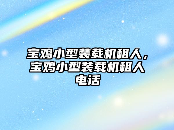 寶雞小型裝載機租人，寶雞小型裝載機租人電話