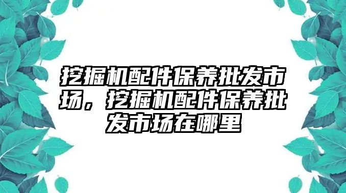 挖掘機配件保養(yǎng)批發(fā)市場，挖掘機配件保養(yǎng)批發(fā)市場在哪里