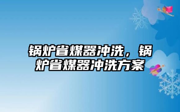 鍋爐省煤器沖洗，鍋爐省煤器沖洗方案