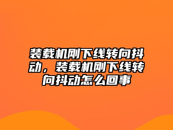 裝載機剛下線轉(zhuǎn)向抖動，裝載機剛下線轉(zhuǎn)向抖動怎么回事