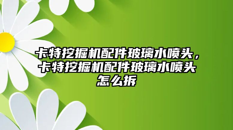 卡特挖掘機配件玻璃水噴頭，卡特挖掘機配件玻璃水噴頭怎么拆