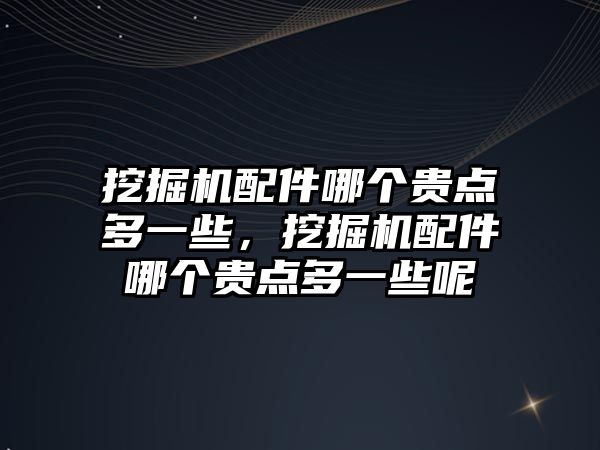 挖掘機配件哪個貴點多一些，挖掘機配件哪個貴點多一些呢