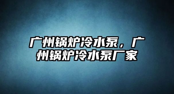 廣州鍋爐冷水泵，廣州鍋爐冷水泵廠家