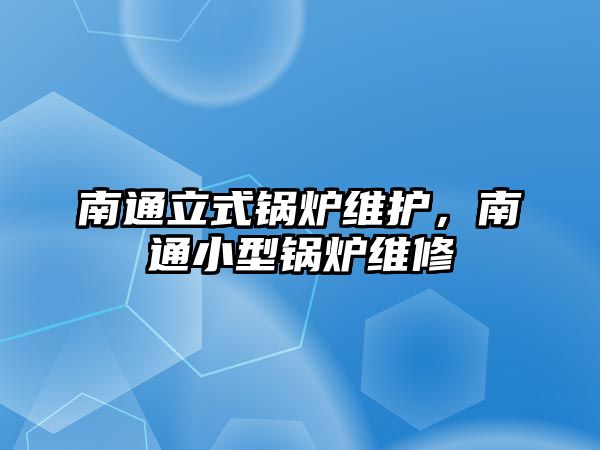 南通立式鍋爐維護，南通小型鍋爐維修