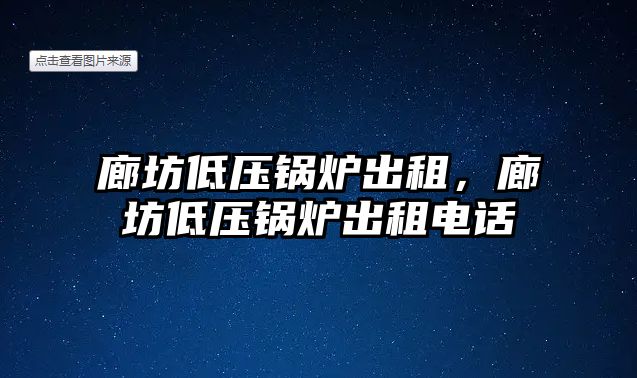 廊坊低壓鍋爐出租，廊坊低壓鍋爐出租電話