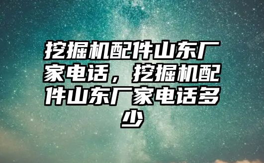 挖掘機配件山東廠家電話，挖掘機配件山東廠家電話多少