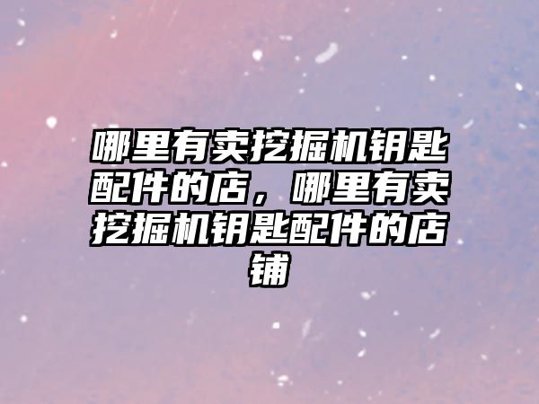 哪里有賣挖掘機鑰匙配件的店，哪里有賣挖掘機鑰匙配件的店鋪