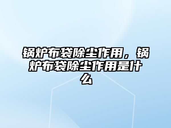 鍋爐布袋除塵作用，鍋爐布袋除塵作用是什么