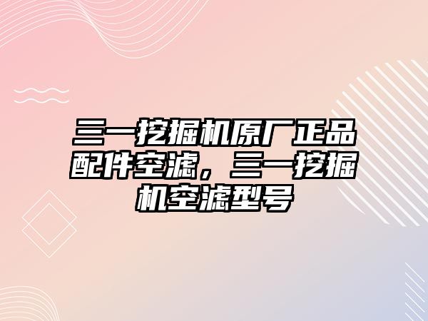 三一挖掘機(jī)原廠正品配件空濾，三一挖掘機(jī)空濾型號(hào)