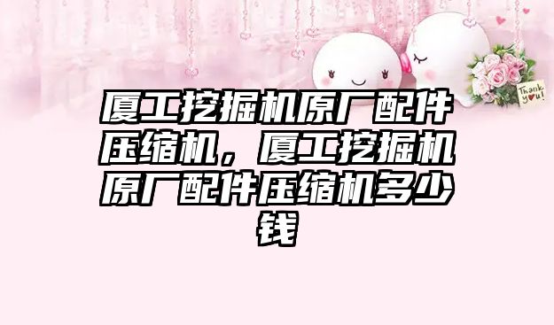 廈工挖掘機原廠配件壓縮機，廈工挖掘機原廠配件壓縮機多少錢