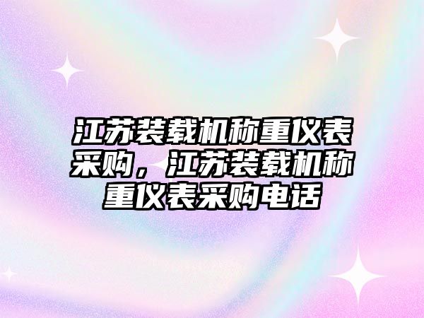 江蘇裝載機(jī)稱重儀表采購，江蘇裝載機(jī)稱重儀表采購電話