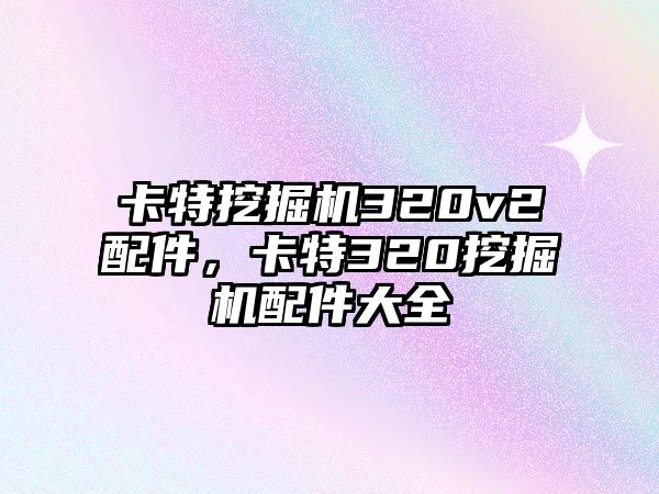 卡特挖掘機320v2配件，卡特320挖掘機配件大全