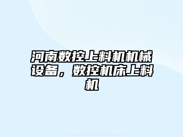 河南數(shù)控上料機機械設(shè)備，數(shù)控機床上料機