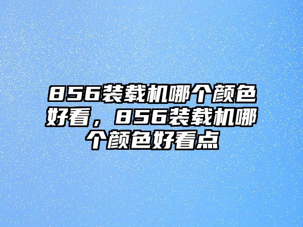 856裝載機(jī)哪個(gè)顏色好看，856裝載機(jī)哪個(gè)顏色好看點(diǎn)