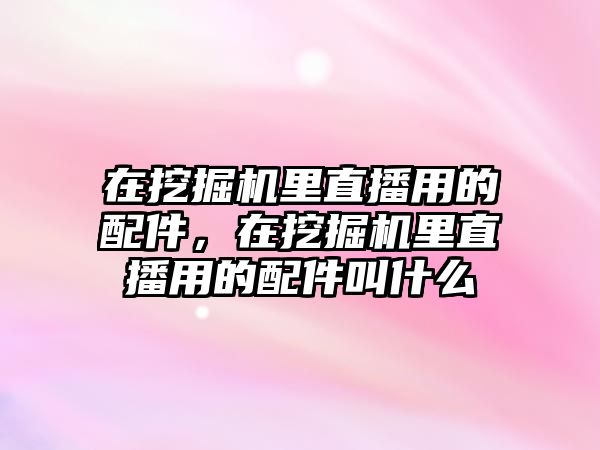 在挖掘機(jī)里直播用的配件，在挖掘機(jī)里直播用的配件叫什么