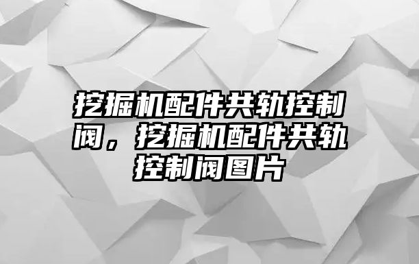 挖掘機配件共軌控制閥，挖掘機配件共軌控制閥圖片