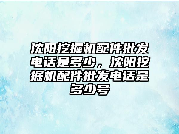 沈陽挖掘機(jī)配件批發(fā)電話是多少，沈陽挖掘機(jī)配件批發(fā)電話是多少號