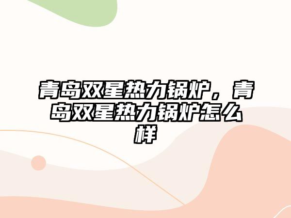 青島雙星熱力鍋爐，青島雙星熱力鍋爐怎么樣