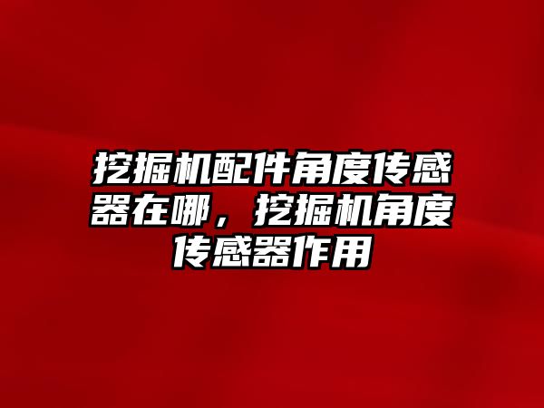 挖掘機配件角度傳感器在哪，挖掘機角度傳感器作用