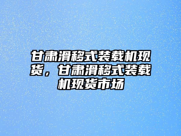 甘肅滑移式裝載機現(xiàn)貨，甘肅滑移式裝載機現(xiàn)貨市場