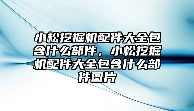 小松挖掘機(jī)配件大全包含什么部件，小松挖掘機(jī)配件大全包含什么部件圖片