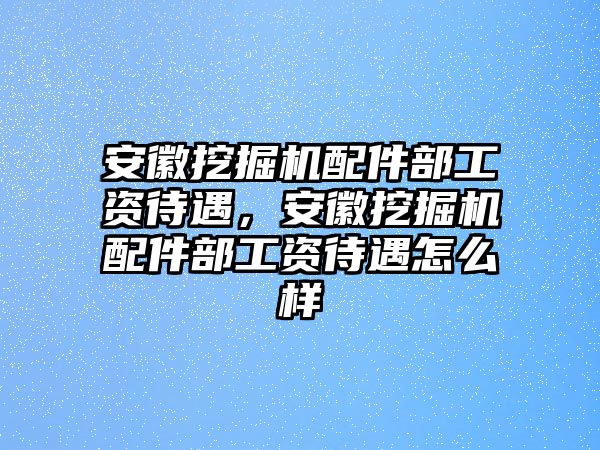 安徽挖掘機配件部工資待遇，安徽挖掘機配件部工資待遇怎么樣