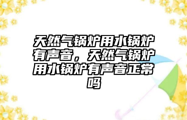 天然氣鍋爐用水鍋爐有聲音，天然氣鍋爐用水鍋爐有聲音正常嗎