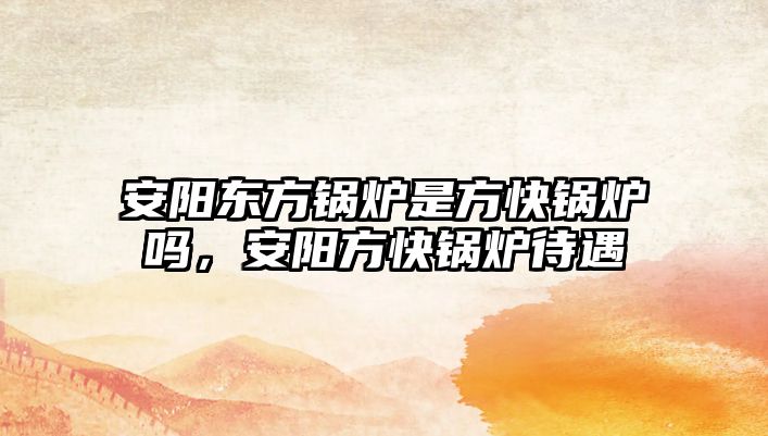 安陽(yáng)東方鍋爐是方快鍋爐嗎，安陽(yáng)方快鍋爐待遇