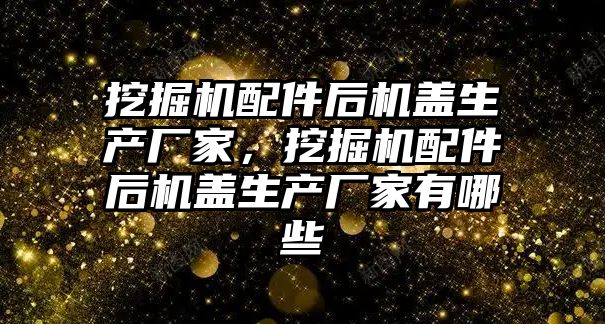 挖掘機配件后機蓋生產廠家，挖掘機配件后機蓋生產廠家有哪些