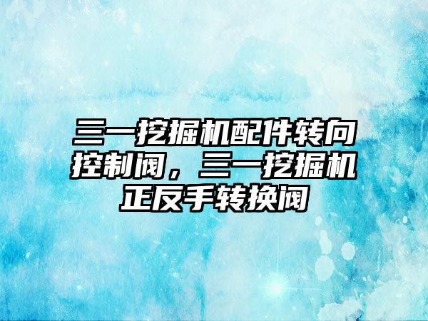 三一挖掘機配件轉向控制閥，三一挖掘機正反手轉換閥