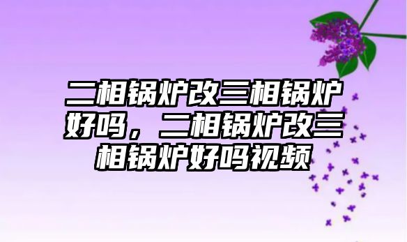 二相鍋爐改三相鍋爐好嗎，二相鍋爐改三相鍋爐好嗎視頻