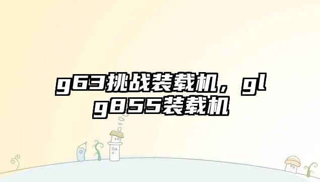 g63挑戰(zhàn)裝載機，glg855裝載機