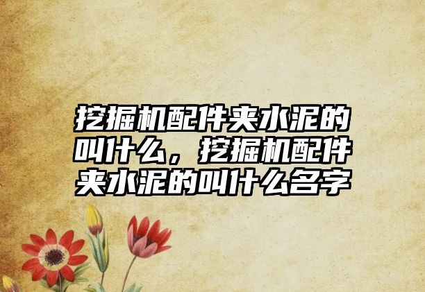 挖掘機配件夾水泥的叫什么，挖掘機配件夾水泥的叫什么名字