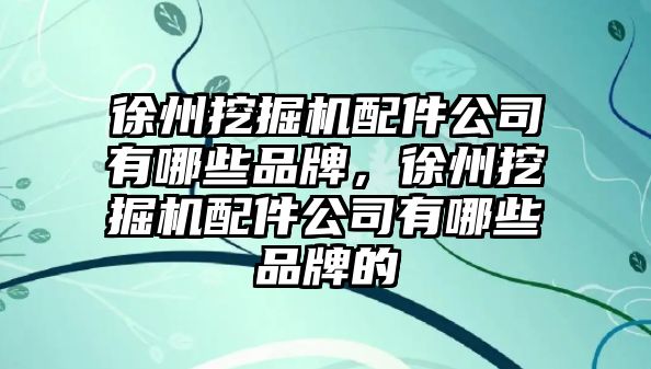 徐州挖掘機配件公司有哪些品牌，徐州挖掘機配件公司有哪些品牌的