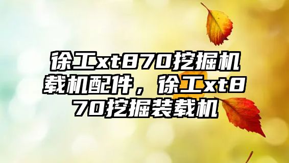 徐工xt870挖掘機載機配件，徐工xt870挖掘裝載機