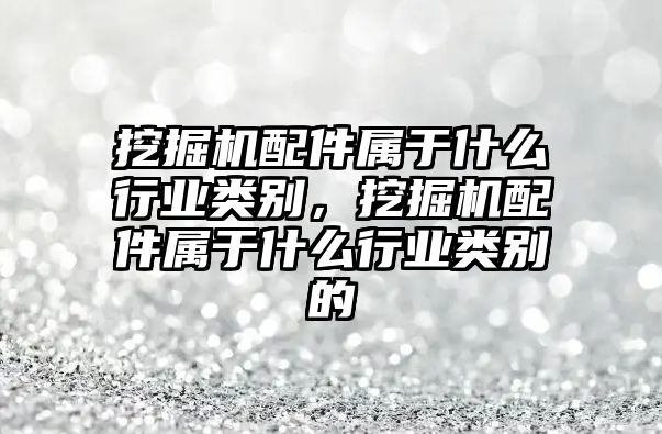 挖掘機配件屬于什么行業(yè)類別，挖掘機配件屬于什么行業(yè)類別的