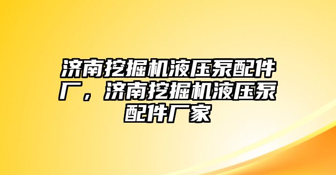 濟南挖掘機液壓泵配件廠，濟南挖掘機液壓泵配件廠家