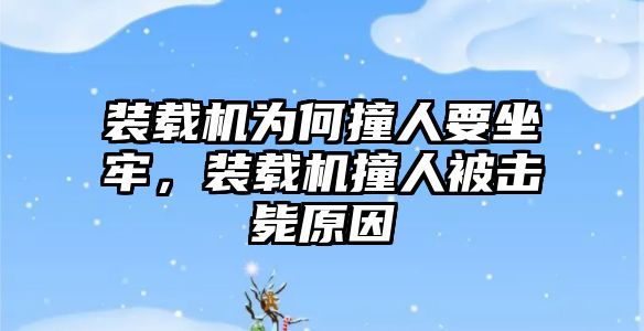 裝載機為何撞人要坐牢，裝載機撞人被擊斃原因