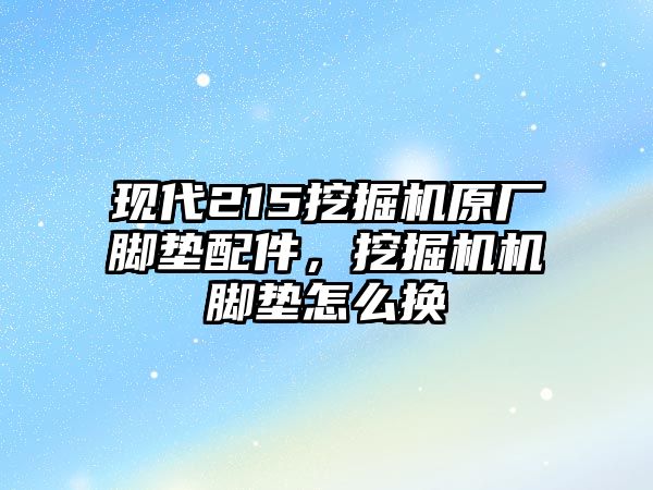 現(xiàn)代215挖掘機原廠腳墊配件，挖掘機機腳墊怎么換