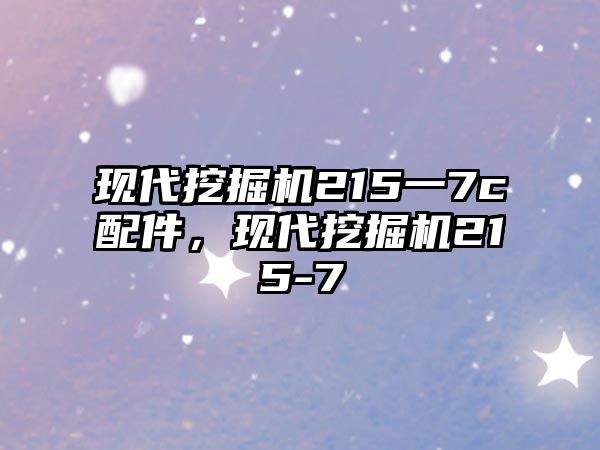 現(xiàn)代挖掘機215一7c配件，現(xiàn)代挖掘機215-7