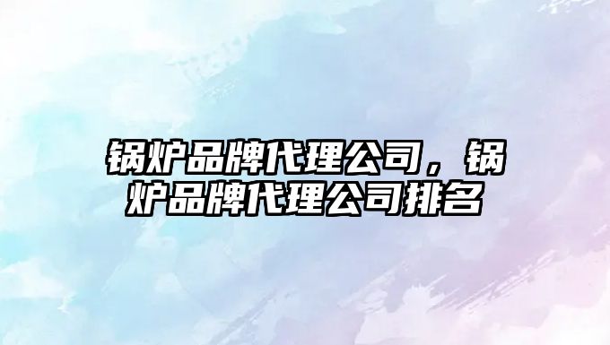 鍋爐品牌代理公司，鍋爐品牌代理公司排名