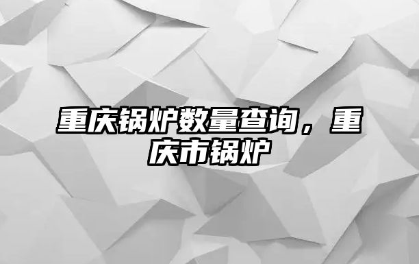 重慶鍋爐數(shù)量查詢，重慶市鍋爐