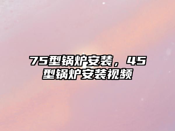 75型鍋爐安裝，45型鍋爐安裝視頻