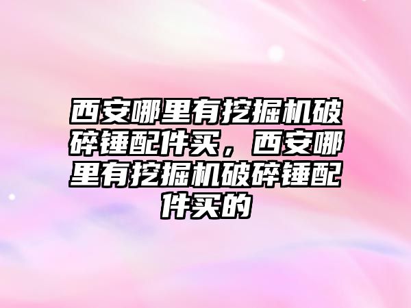 西安哪里有挖掘機破碎錘配件買，西安哪里有挖掘機破碎錘配件買的