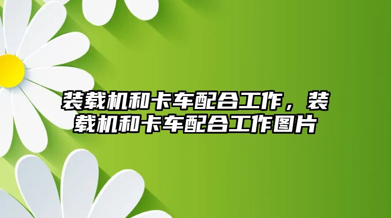 裝載機(jī)和卡車配合工作，裝載機(jī)和卡車配合工作圖片