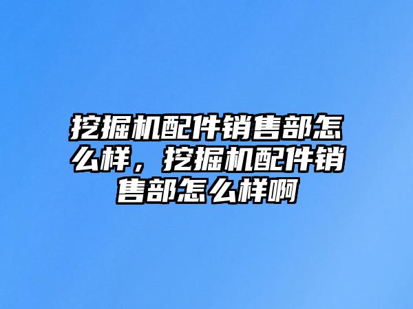 挖掘機配件銷售部怎么樣，挖掘機配件銷售部怎么樣啊