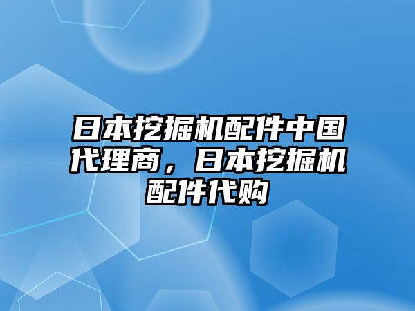 日本挖掘機(jī)配件中國代理商，日本挖掘機(jī)配件代購