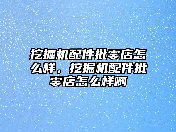 挖掘機(jī)配件批零店怎么樣，挖掘機(jī)配件批零店怎么樣啊